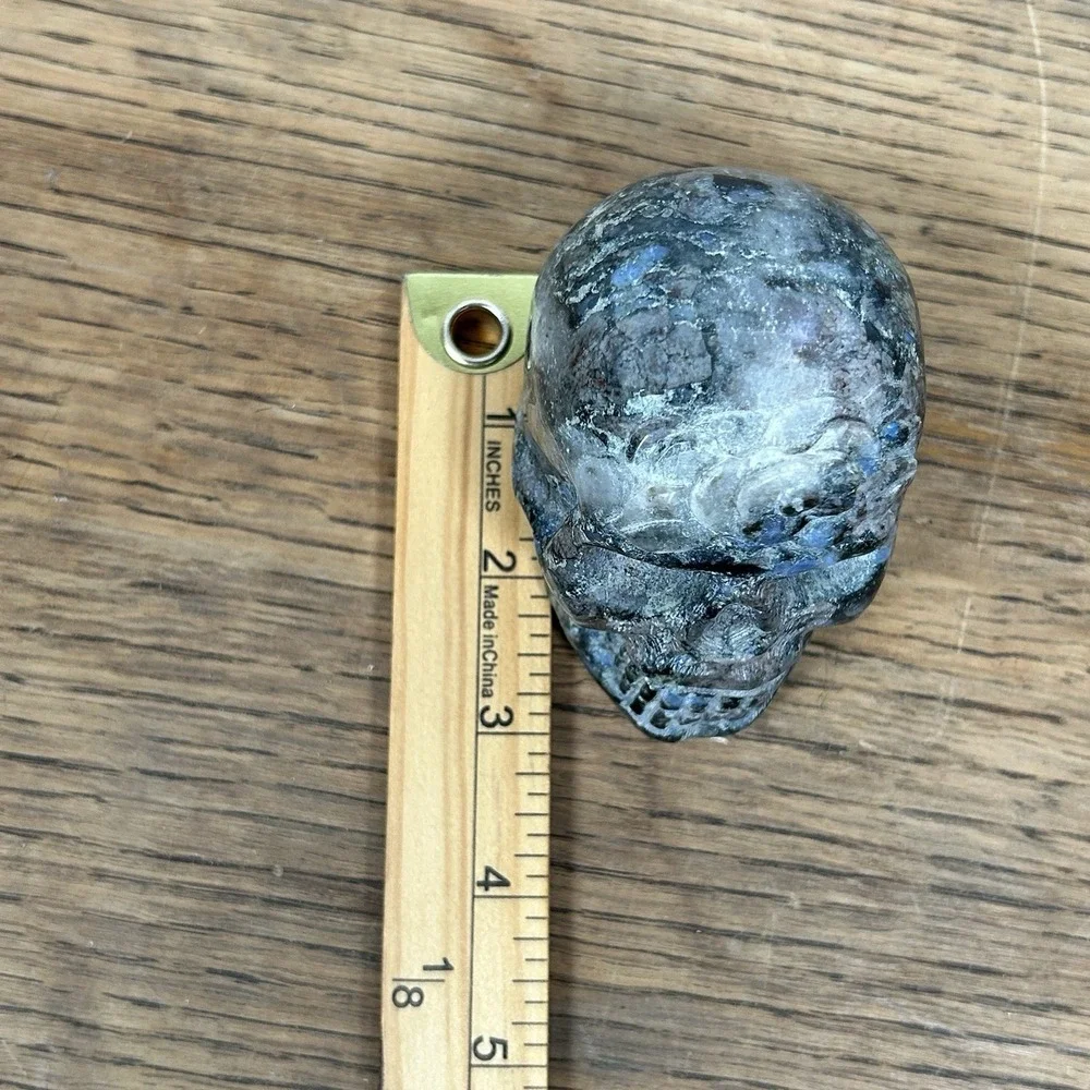 Labradorite Crystal Skull – Hand-Carved‎ Mini Gemstone Skull - Approx 2